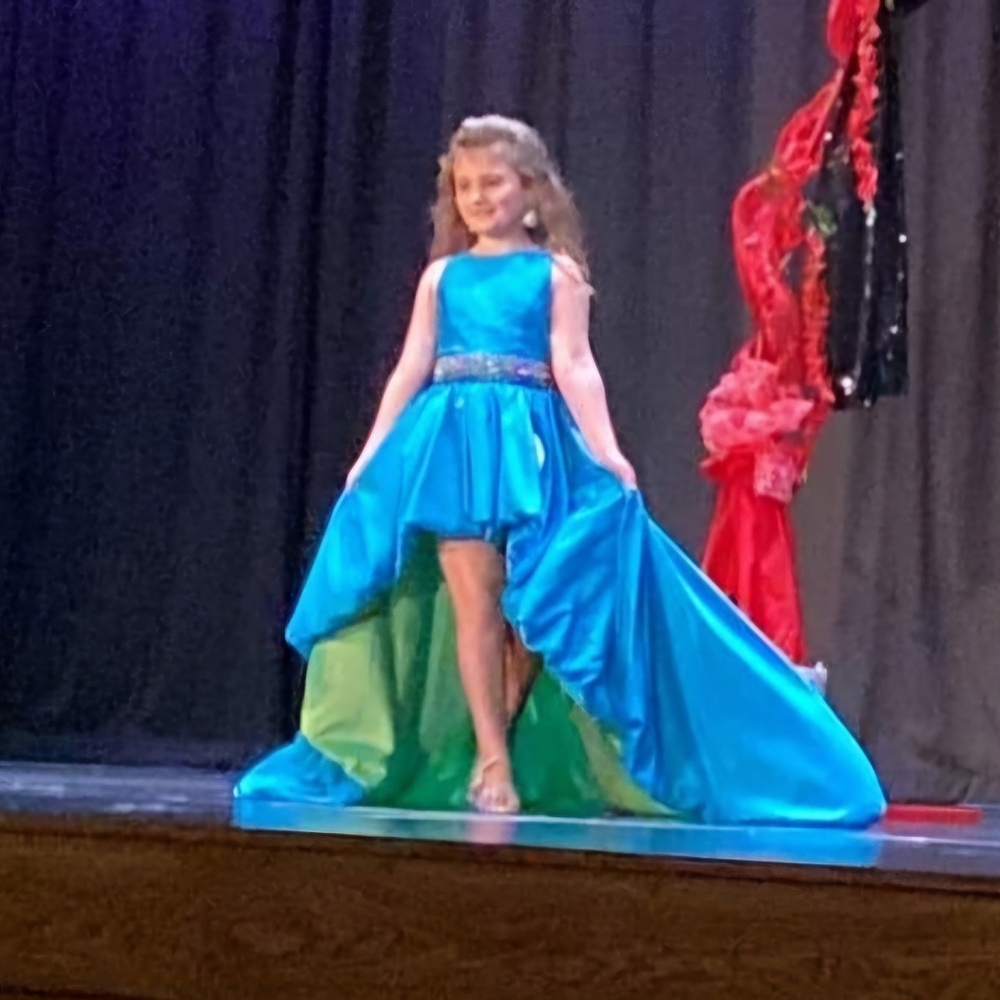Rachel Allen Pageant Fun Fashion Hi-Low Dress Modeling